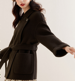 Women Coat Handmade Coat Double Face Cashmere Women Wool Coat Jacket 3550