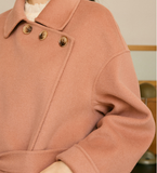 Women Coat Handmade Coat Double Face Cashmere Women Wool Coat Jacket 3550
