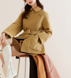 Women Coat Handmade Coat, Double Face Wool Women Coat Jacket /3550