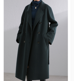 Long Women Coat,Winter Wool Coat handmade Wool Coat/0553