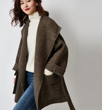Women Winter Large Collar Double Face Women Wool Coat Jacket 2233