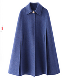 A-Lline Cloak Waist Belt Wool Cape Coat Jacket Buttons 3622