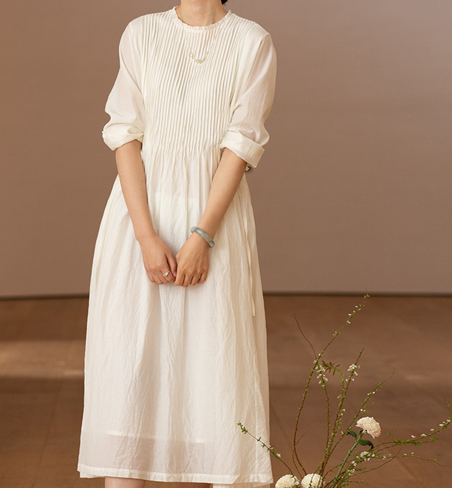 Pleated Soft Linen Dresses long Prom Women Dresses Wedding Dress 90223 SimpleLinenLife Pleated Soft Linen Dresses long Prom Women Dresses Wedding Dress 90223 SimpleLinenLife