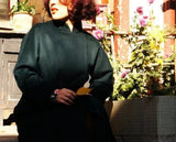 Standard Collar Long Wool Coat, Women Winter Black Wool Coat Jacket/6655