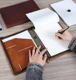 Leather Portfolio iPad, Business Notebook Holder, Notepad Holder, Business Briefcase, Portfolio Folder Organizer/3033