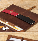 Organizer Folders, Leather cover ,Business Briefcase,Men's Leather Portfolio,Personalized Anniversary Gift for Him/ CF2002