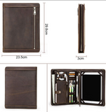 Personalized Men's Leather Portfolio, Organizer Folder, Business Briefcase,Engraving Gift/ 4611