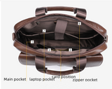Men's Leather Briefcase Shoulder Bag Computer Bag Messenger Bag Leather Business Bag3975