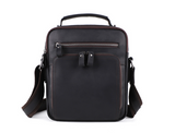 Personalized Commuter Shoulder bag Men's leather Messenger Bag Leather Portfolio Briefcase Retro large Capacity Leather bag for Gift