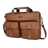 Full Grain Leather Briefcase for Men,Satchel Laptop Bag, Gift for Him,Leather Briefcase Bag, Satchel Bag, Personalized Leather Handbag 0574