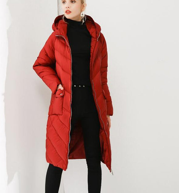 Women Winter 90% Duck Down Jackets Long Warm Women Long Down Coat Plus Size