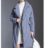 Loose Women Down Coat Winter Loose 90% Hooded Duck Down Jackets Long Warm Down Coat Any Size