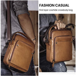Leather Shoulder bag, men's bag leather Business Briefcase Laptop Bag,Gift for him/her 2632