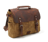 Men's Canvas Messenger Bag Briefcase Shoulder Bag, Crossbody Bag Durable Handbag Retro Vintage Everyday Bag For Birthday Gift
