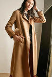 Women Long Wool Coat, Warm Wool Coat Jacets 3223