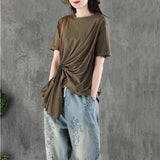 pleated-women-cotton-topsShort-sleeves