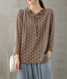 Autumn Women Casual Blouse Cotton Shirts Tops DZA200852