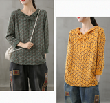Autumn Women Casual Blouse Cotton Shirts Tops DZA200852