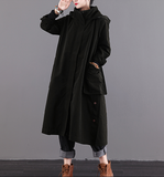 Autumn A-line Long Women Casual Hooded Parka Plus Size Coat Jacket /1002