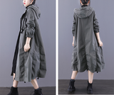 A-line Long Women Casual Hooded Parka Plus Size Coat Jacket JT200941