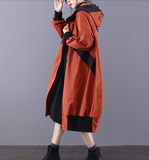 A-line Long Women Casual Hooded Parka Plus Size Coat Jacket JT200944