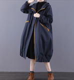 A-line Long Women Casual Hooded Parka Plus Size Coat Jacket JT200934