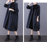 A-line Long Women Casual Hooded Parka Plus Size Coat Jacket JT200933