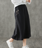 Casual Linen loose fitting Women's Skirts 