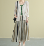 Casual Cotton linen loose fitting Women's Skirts 