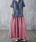Casual Cotton Linen loose fitting Women's Skirts DZA2007301