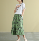 Patterned Casual Cotton loose fitting Women's Skirts