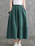 Casual linen  loose fitting Women's Skirts