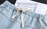 Denim Casual Cotton  loose fitting Women's Skirts