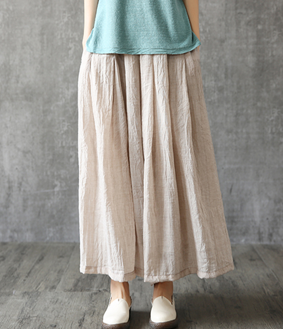 Casual linen loose fitting Women's Skirts  DZA2005261