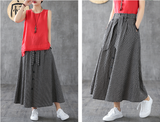 Casual Cotton Linen  loose fitting Women's Skirts  DZA200619