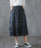 Casual Cotton Linen  loose fitting Women's Skirts  DZA200617