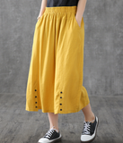 Casual Cotton Linen  loose fitting Women's Skirts