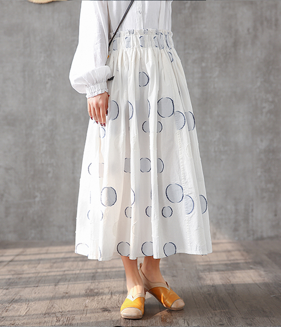Casual Linen  loose fitting Women's Skirts