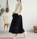 Casual Cotton Linen loose fitting Women's Skirts DZA2006116