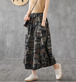 Casual Cotton Denim loose fitting Women's Skirts 
