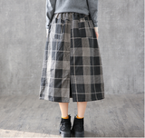 Plaid Casual Cotton loose fitting Women's Skirts