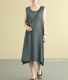Summer Cotton Spring Women loose and Loose Dresses