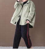 Hooded Loose Short Hooded Casual Coat A line Parka Plus Size Coat Jacket