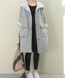 Hooded Loose Short Casual Coat A line Parka Plus Size Coat Jacket