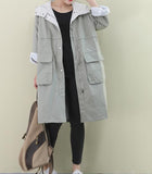 Hooded Loose Short Casual Coat A line Parka Plus Size Coat Jacket