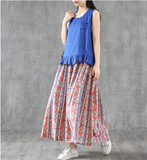 Floral Casual Cotton loose fitting Women's Skirts