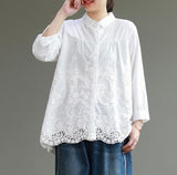  Lace Women-Cotton-Tops-Women-Blouse-Long-Sleeves-Loose-Style 