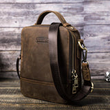 Personalized Men's Leather Shoulder Messenger Bag Crossbody Bag Retro Leather Bag Gift for Him