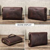 Men's Wallet Leather Purse Leather Hand Bag Clutch Bag Card Package Anti-theft Password lock Storage Bag For Gift