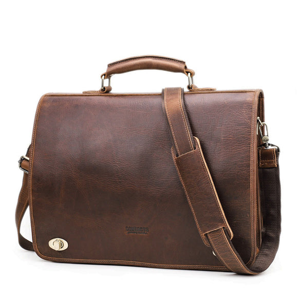 Personalized Leather Briefcase Bag for Men Shoulder Bag Laptop Bag Messenger Bag, Business Briefcase Bag, Birthday Gift for Him